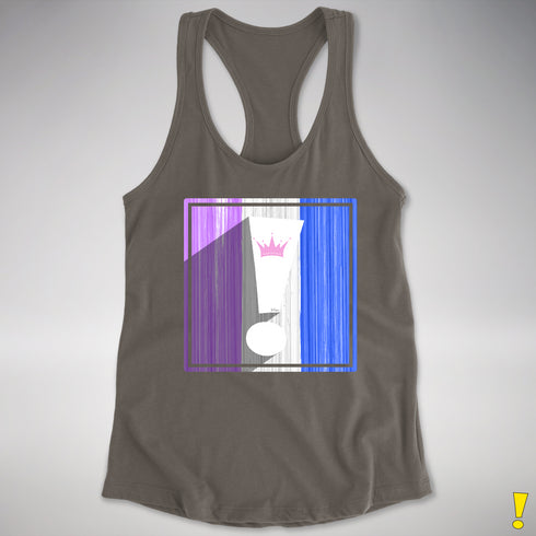 Drag Pride Flag Exclamation Point Racerback Tank