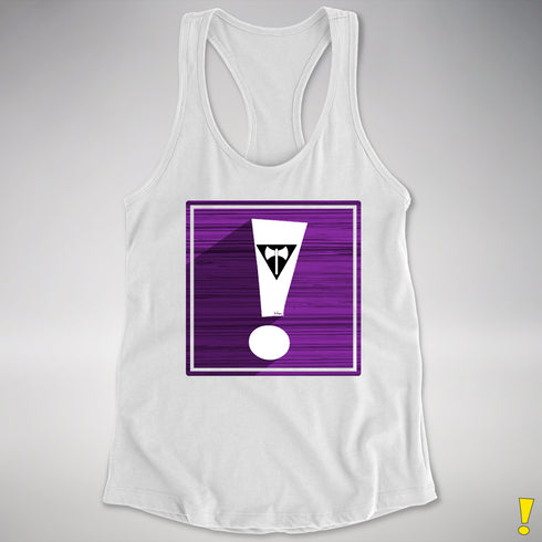 Lesbian Labrys Pride Flag Exclamation Point Racerback Tank