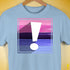Omnisexual Pride Flag Exclamation Point Premium Unisex T-Shirt - Baby Blue