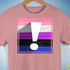 Genderfluid Pride Flag Exclamation Point Premium Unisex T-Shirt - Mauve Heather
