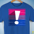 Bisexual Pride Flag Exclamation Point Premium Unisex T-Shirt - Royal Blue