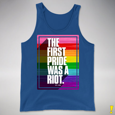 The First Pride Was a Riot - Original 8 Stripe Pride Premium Tank Top