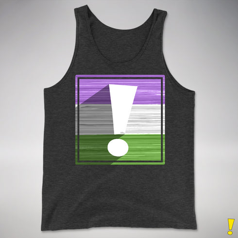 Genderqueer Pride Flag Exclamation Point Premium Tank Top