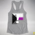 Demisexual Pride Flag Exclamation Point Racerback Tank - Heather Grey