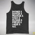 Santa's Reindeer Beer List Tank Top - Charcoal Triblend