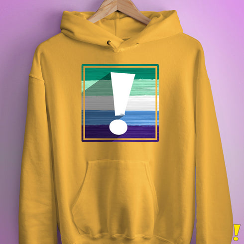 Gay Male Pride Flag Exclamation Point Hoodie