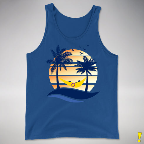 Intersex Pride Hammock Summer Beach Sunset Premium Tank Top