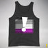 Asexual Pride Flag Exclamation Point Premium Tank Top - Charcoal Triblend
