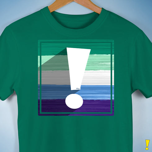 Gay Male Pride Flag Exclamation Point Premium Unisex T-Shirt