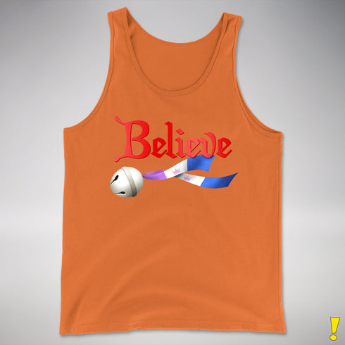 Believe Drag Pride Flag Jingle Bell Premium Tank Top - Orange