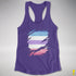 Bigender Pride Flag Ripped Reveal Racerback Tank