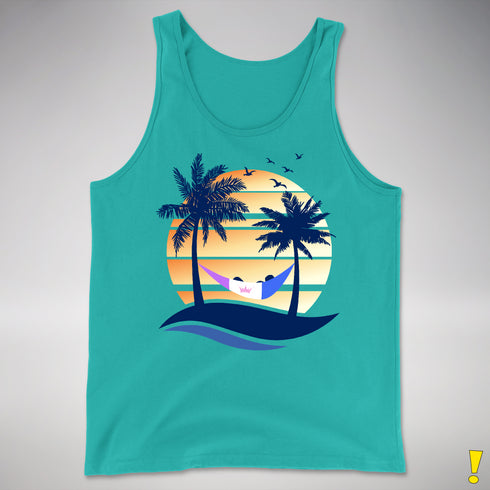 Drag Pride Hammock Summer Beach Sunset Premium Tank Top