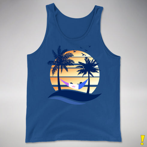 Drag Pride Hammock Summer Beach Sunset Premium Tank Top