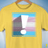Transgender Pride Flag Exclamation Point Premium Unisex T-Shirt - Yellow