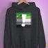 Aromantic Pride Flag Exclamation Point Hoodie - Dark Grey Heather