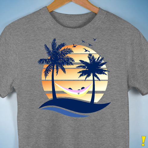 Twink Pride Hammock Summer Beach Sunset Premium Unisex T-Shirt
