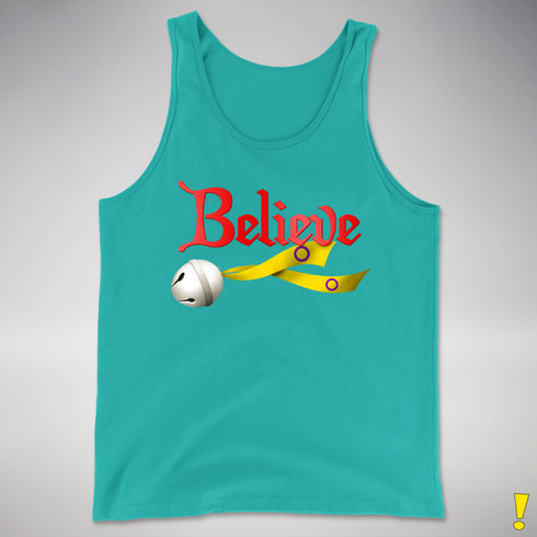 Believe Intersex Pride Flag Jingle Bell Premium Tank Top - Teal