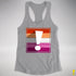 Lesbian Pride Flag Exclamation Point Racerback Tank