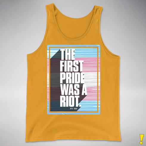 The First Pride Was a Riot - Trans Pride Flag Premium Tank Top