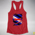 Puppy Pride Flag Ripped Reveal Racerback Tank