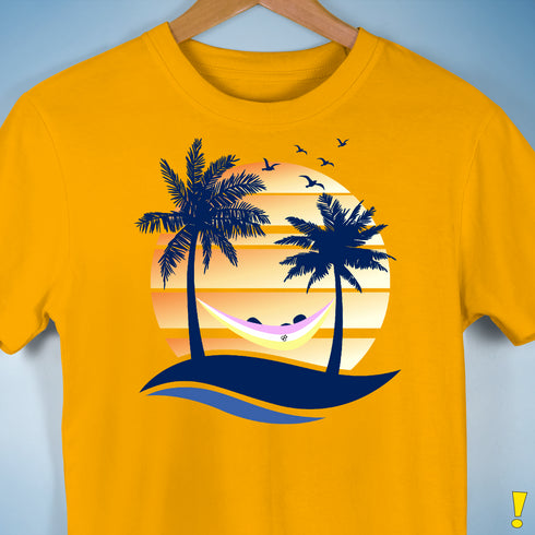 Twink Pride Hammock Summer Beach Sunset Premium Unisex T-Shirt