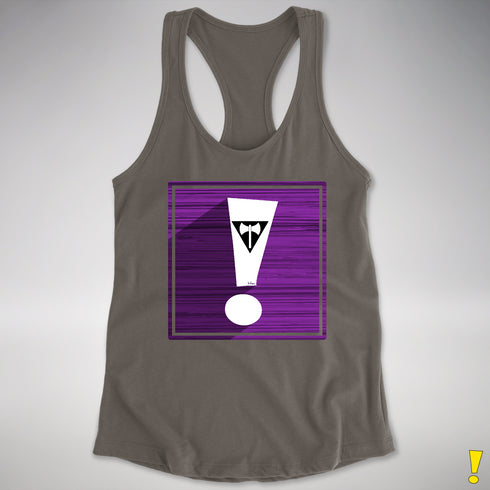 Lesbian Labrys Pride Flag Exclamation Point Racerback Tank