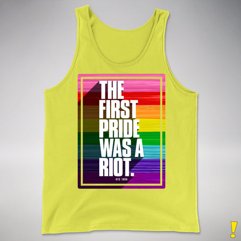The First Pride Was a Riot - Original 8 Stripe Pride Premium Tank Top