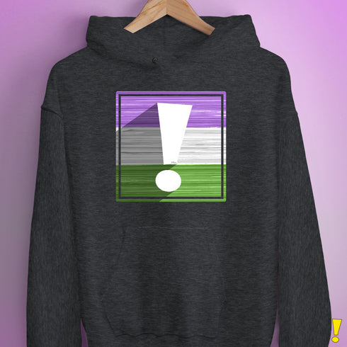 Genderqueer Pride Flag Exclamation Point Hoodie