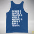 Reindeer and Alcohol List Tank Top - Royal Blue