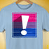 Bisexual Pride Flag Exclamation Point Premium Unisex T-Shirt - Baby Blue