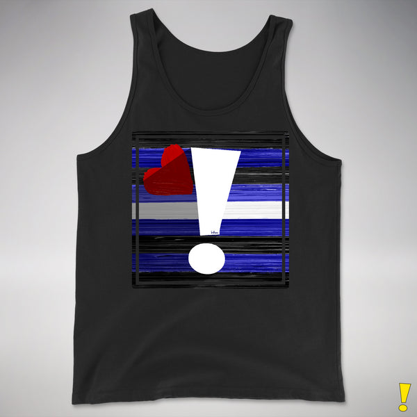 Leather Pride Flag Exclamation Point Premium Tank Top