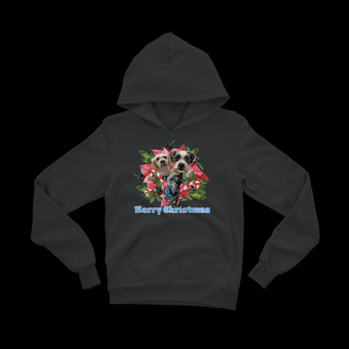 Custom Holiday Joy T-Shirt Premium Youth Hoodie - Black