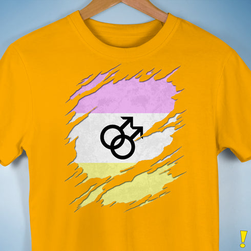 Twink Pride Flag Ripped Reveal Premium Unisex T-Shirt