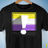 Nonbinary Pride Flag Exclamation Point Premium Unisex T-Shirt - Black