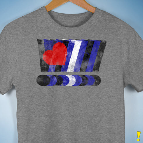 Distressed Leather Pride Exclamation Points Premium Unisex T-Shirt