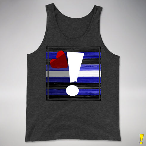 Leather Pride Flag Exclamation Point Premium Tank Top