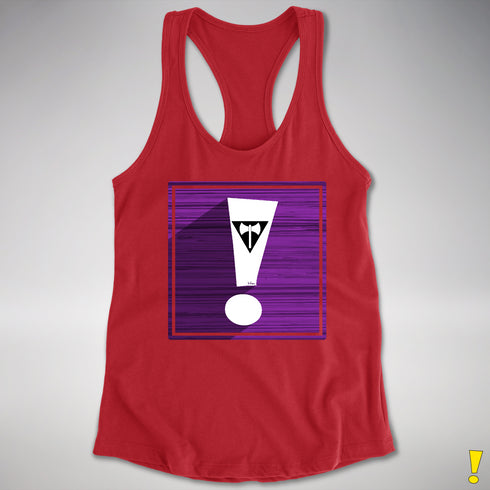 Lesbian Labrys Pride Flag Exclamation Point Racerback Tank