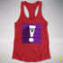 Lesbian Labrys Pride Flag Exclamation Point Racerback Tank