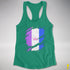 Drag Pride Flag Ripped Reveal Racerback Tank