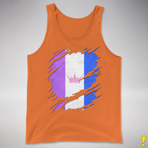 Drag Pride Flag Ripped Reveal Premium Tank Top