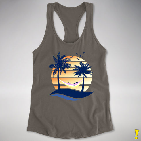 Twink Pride Hammock Summer Beach Sunset Racerback Tank