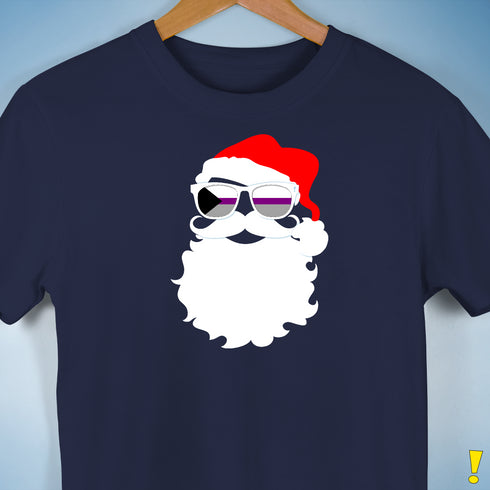 Santa’s Demisexual Pride Flag Shades Premium Unisex T-Shirt - Navy