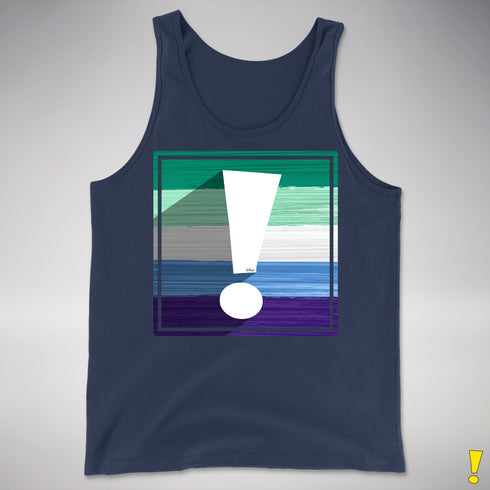 Gay Male Pride Flag Exclamation Point Premium Tank Top