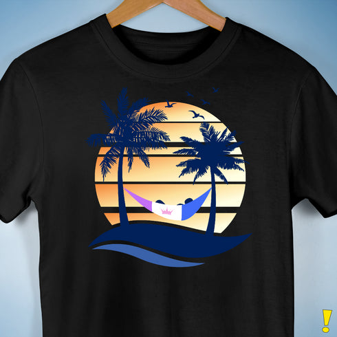 Drag Pride Hammock Summer Beach Sunset Premium Unisex T-Shirt
