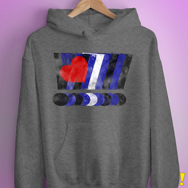 Distressed Leather Pride Exclamation Points Hoodie