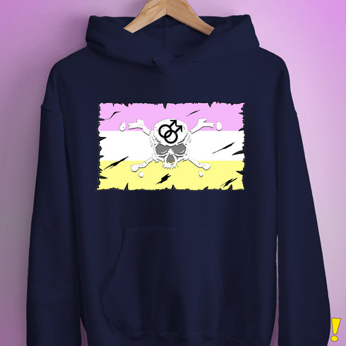 Twink Pride Pirate Flag Hoodie - Navy