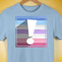 Bigender Pride Flag Exclamation Point Premium Unisex T-Shirt - Baby Blue