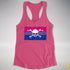 Bisexual Pride Pirate Flag Racerback Tank - Hot Pink