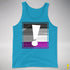 Asexual Pride Flag Exclamation Point Premium Tank Top - Neon Blue