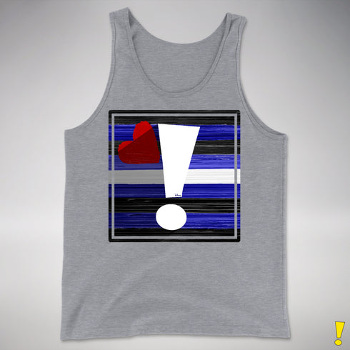 Leather Pride Flag Exclamation Point Premium Tank Top